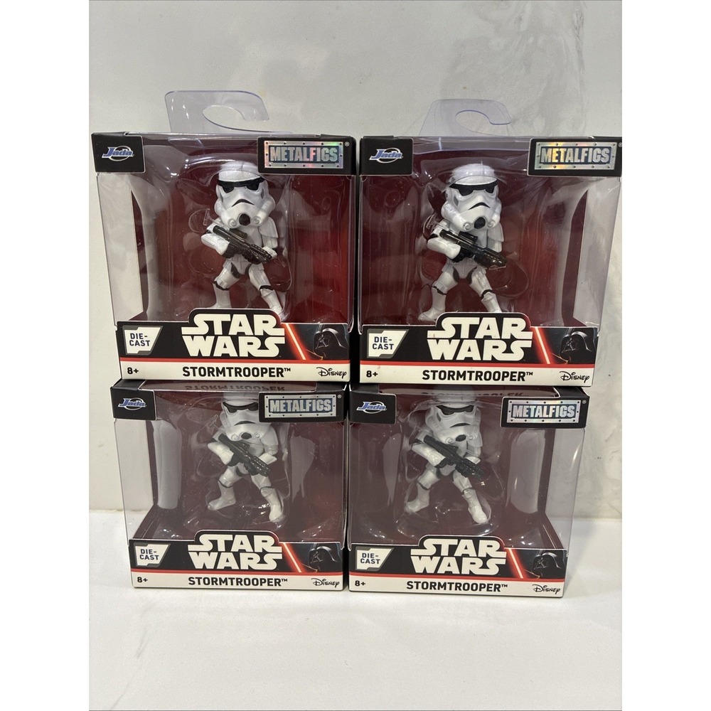 Disney Star Wars Metal Figure Stormtrooper 4 Pc MetalFig Set Jada 2.5" (B1)
